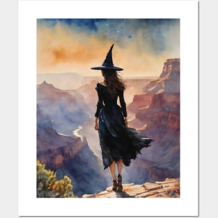 A Witch at The Grand Canyon Posters and Art